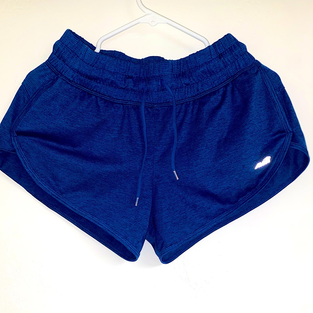 Blue lined athletic shorts